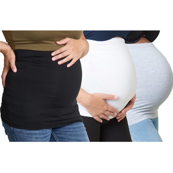 Maddie Moo Belly Band Seamless Maternity/Postpartum Shirt Extenders (Pack of 2) - Picture 1 of 4